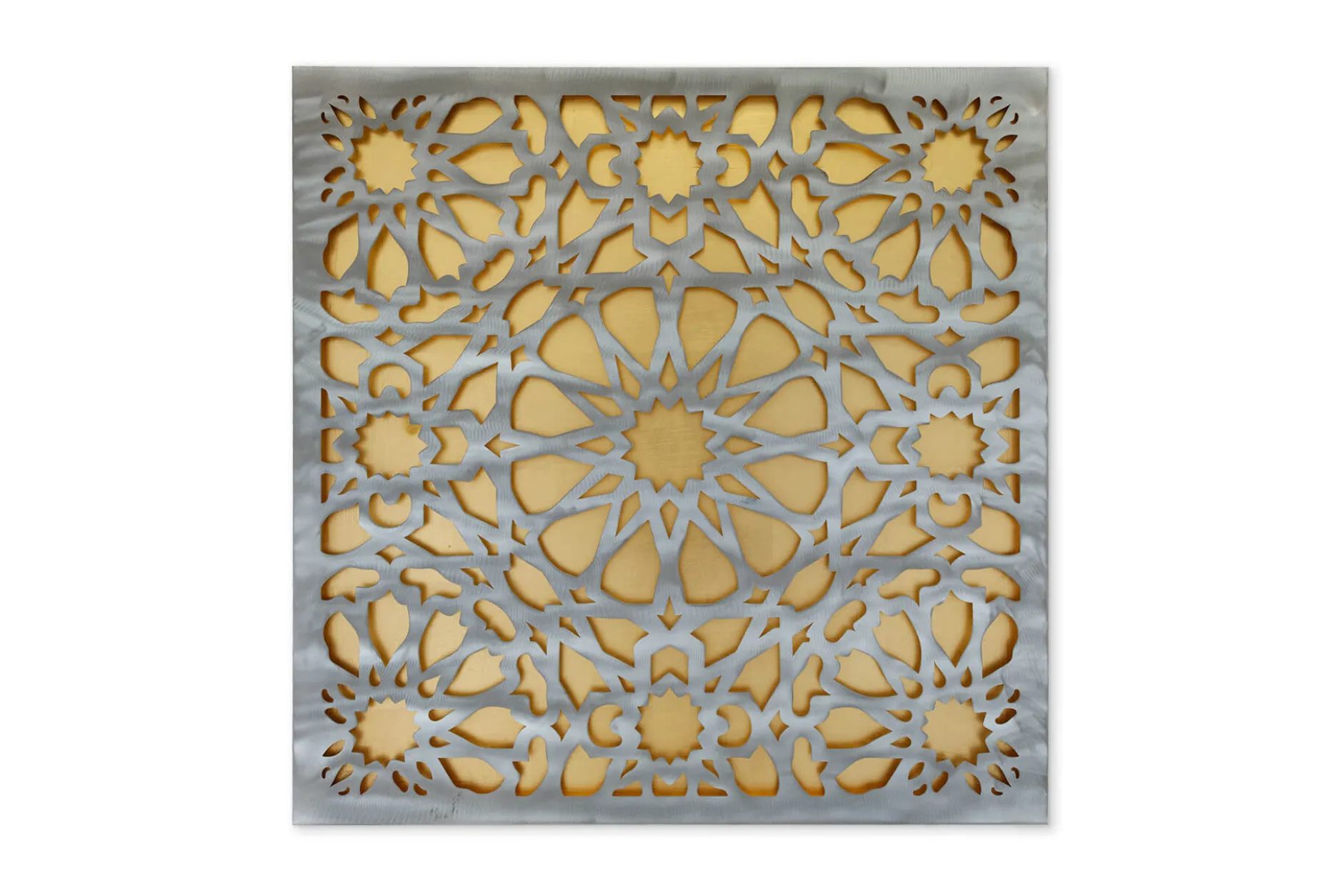 Metallbild 3D 'Mesmerizing Metal' 80x80x2,5cm