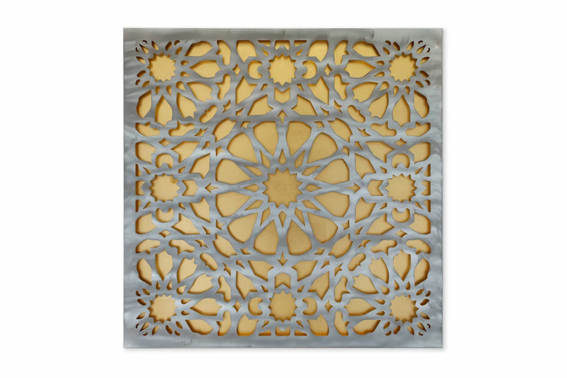 Metallbild 3D 'Mesmerizing Metal' 80x80x2,5cm