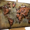 Metallbild 3D 'Metal Map' 100x70x4cm