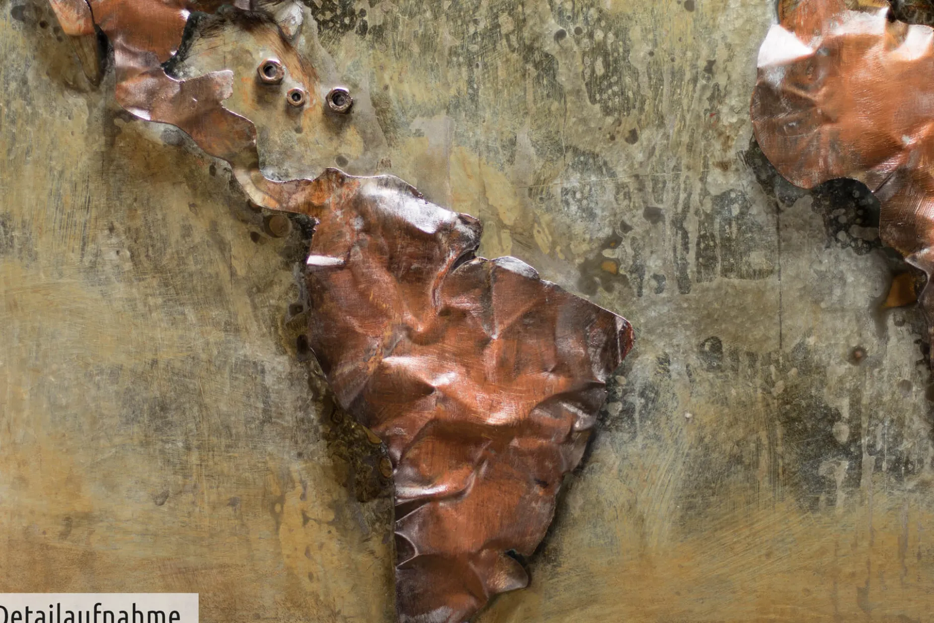 Metallbild 3D 'Metal Map' 100x70x4cm