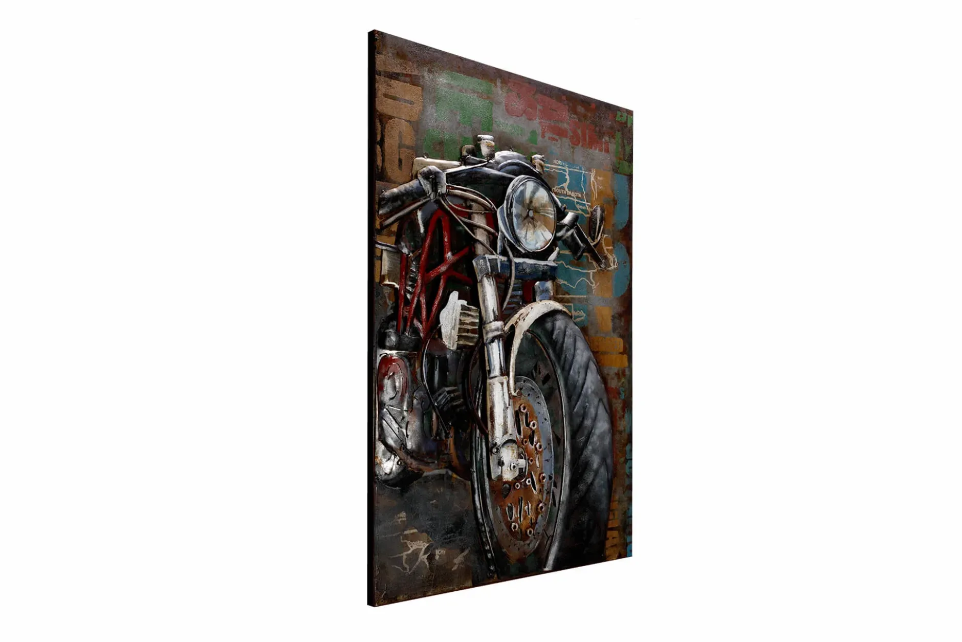 Metallbild 3D 'Motorcycle Power' 60x90x5cm
