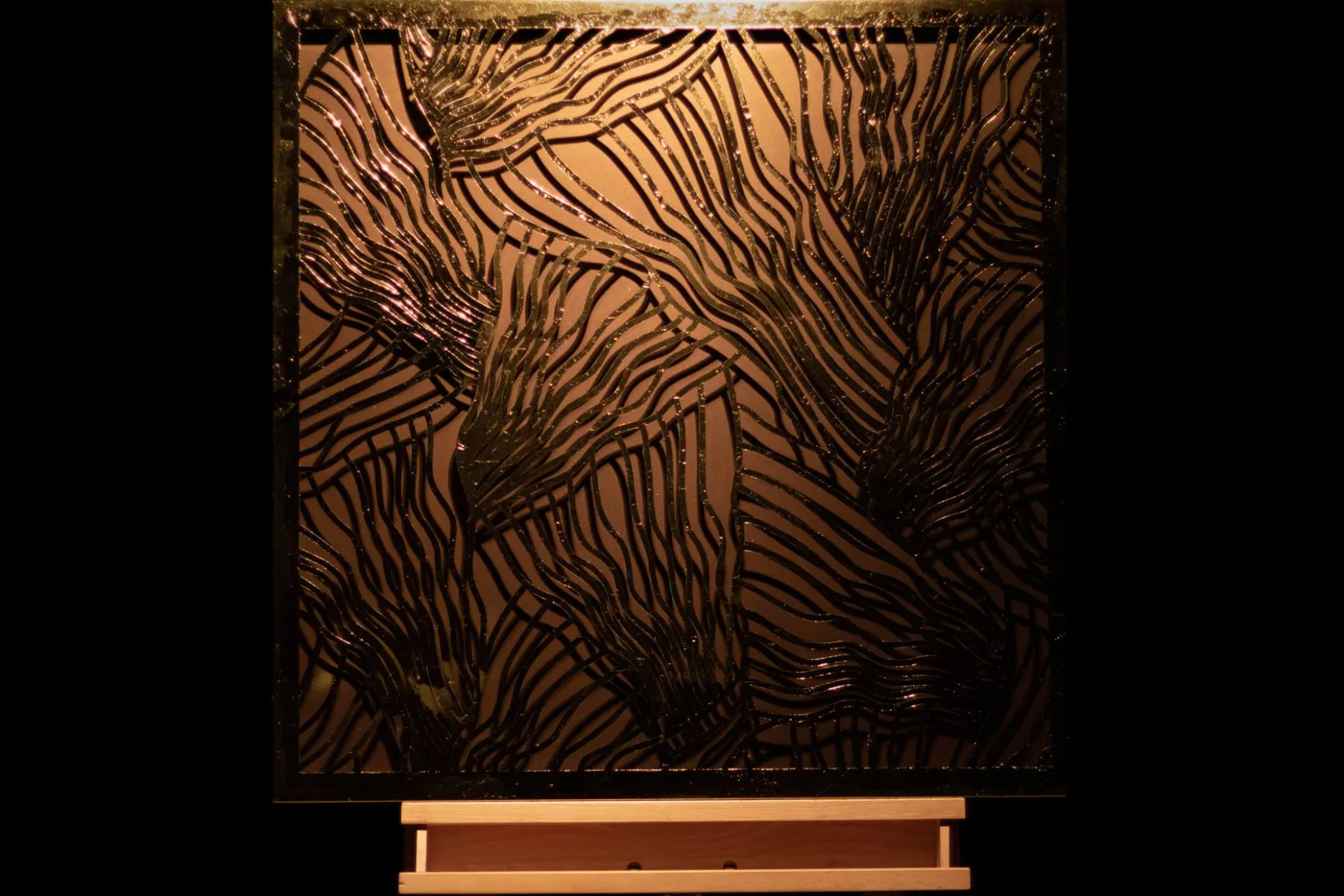 Metallbild 3D 'Nature's Praise' 80x80x2,5cm