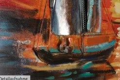 Metallbild 3D 'Nubes Rojas' 60x120x5cm