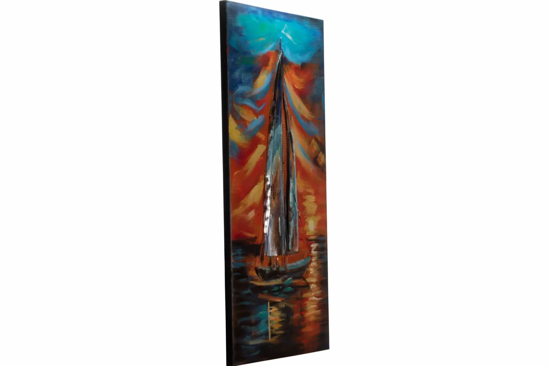 Metallbild 3D 'Nubes Rojas' 60x120x5cm