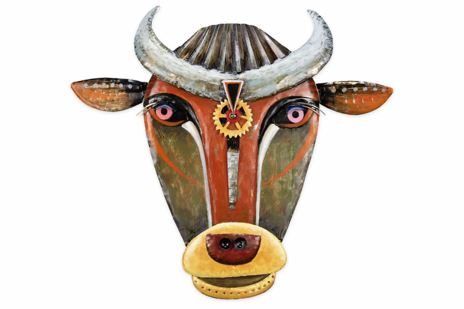 Metallbild 3D 'Power of the Ox' 79x77x9cm