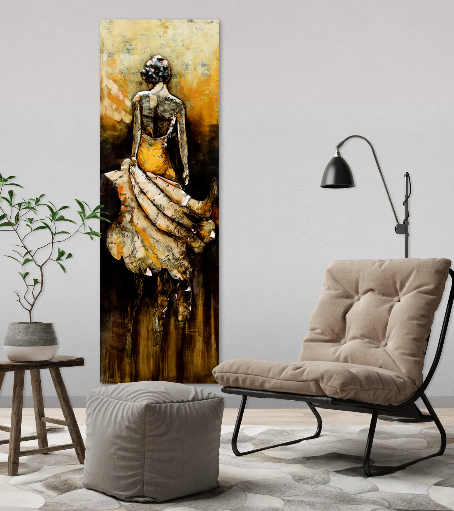 Metallbild 3D 'Queen of Honor' 44x144x5cm