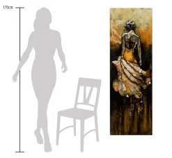 Metallbild 3D 'Queen of Honor' 44x144x5cm