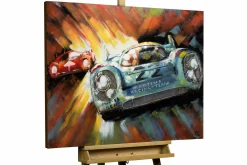Metallbild 3D 'Racing Duel' 100x75x5,5cm