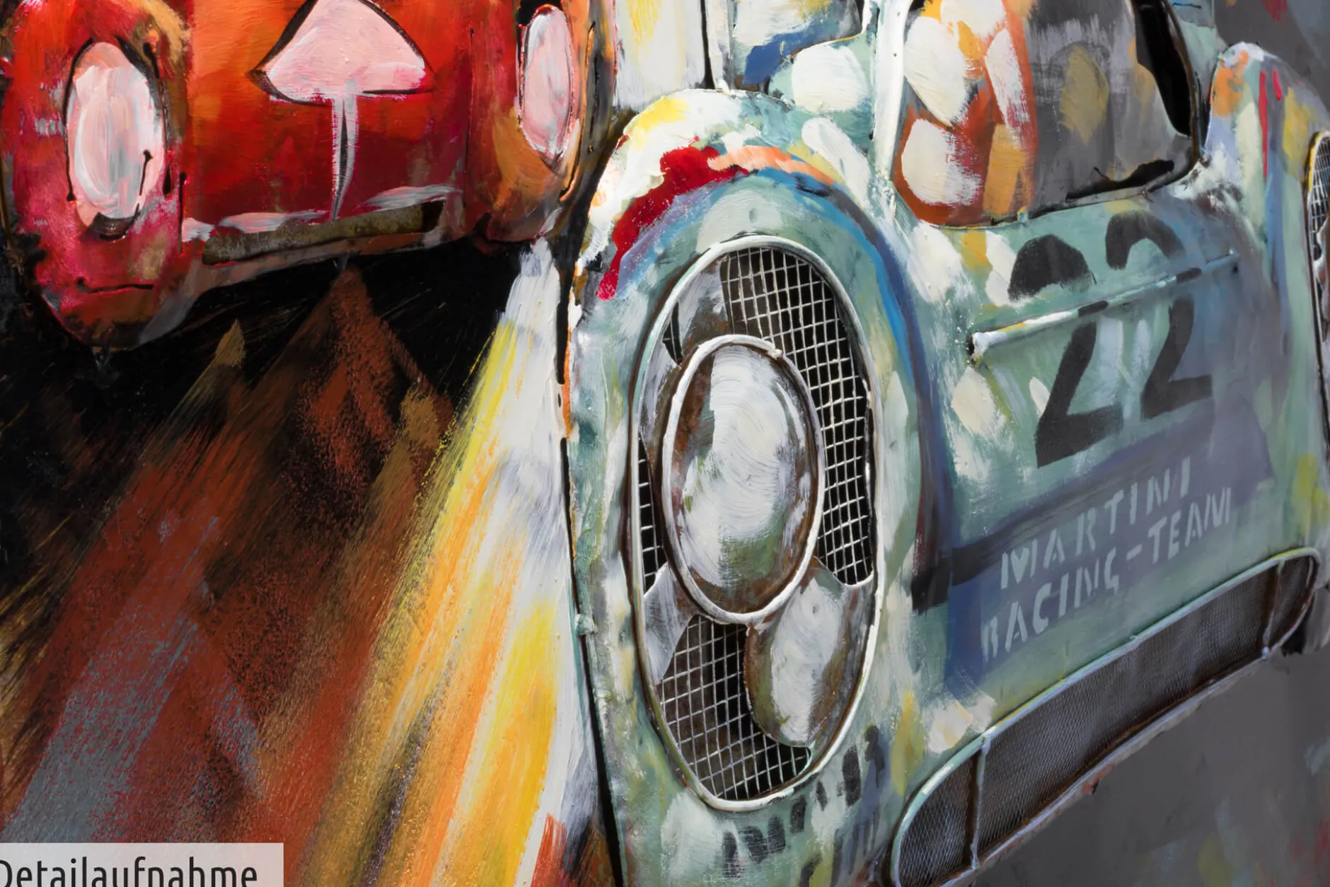 Metallbild 3D 'Racing Duel' 100x75x5,5cm