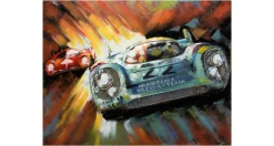 Metallbild 3D 'Racing Duel' 100x75x5,5cm