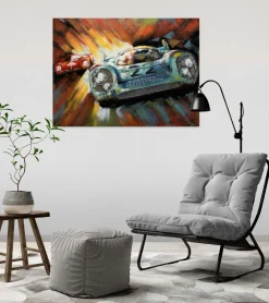 Metallbild 3D 'Racing Duel' 100x75x5,5cm