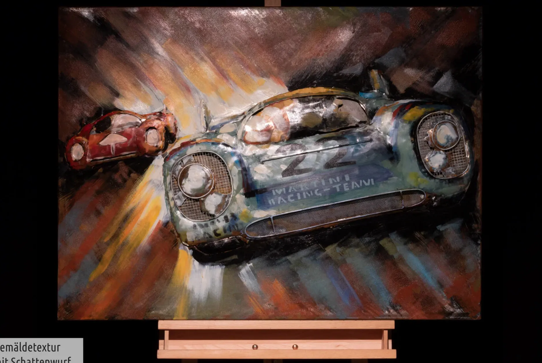 Metallbild 3D 'Racing Duel' 100x75x5,5cm