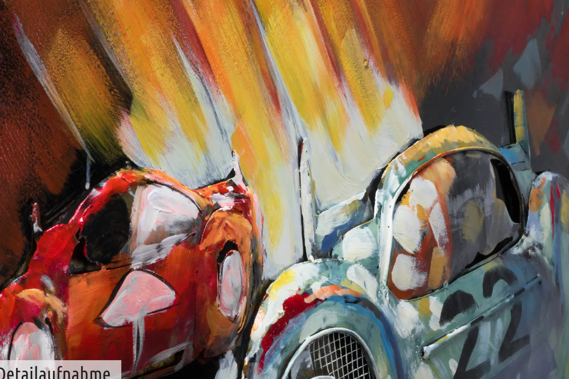 Metallbild 3D 'Racing Duel' 100x75x5,5cm