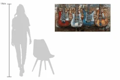Metallbild 3D 'Rock the Beat' 100x50x4cm