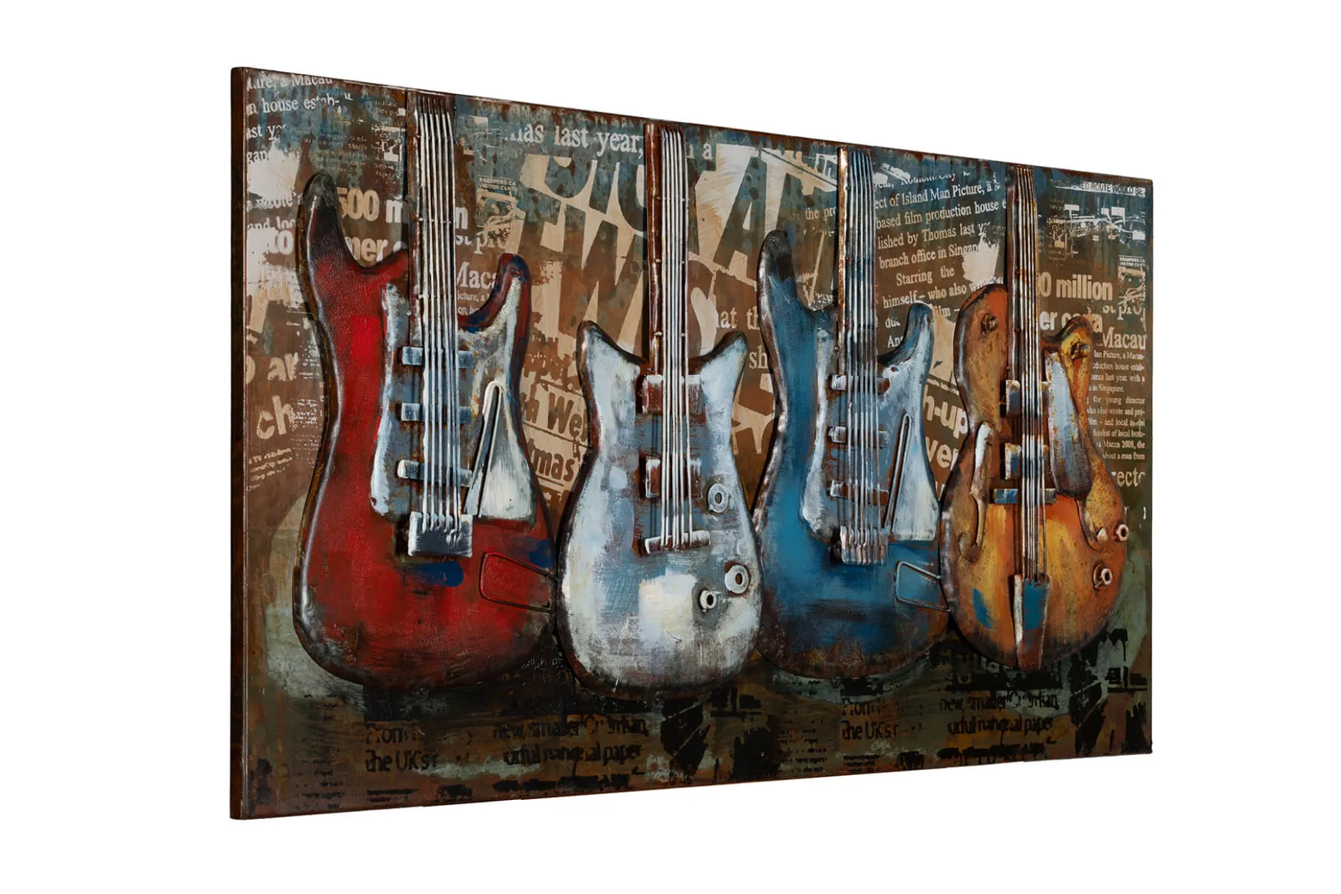Metallbild 3D 'Rock the Beat' 100x50x4cm