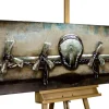Metallbild 3D 'Rotating Propeller' 144x44x7cm