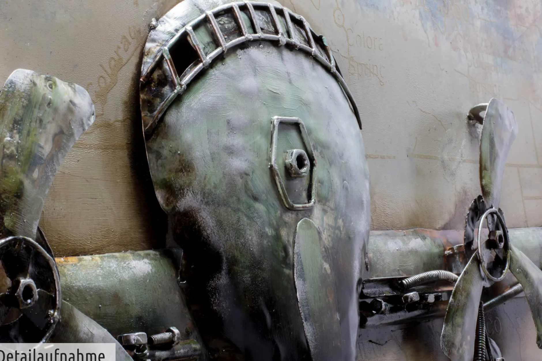 Metallbild 3D 'Rotating Propeller' 144x44x7cm