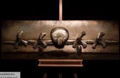 Metallbild 3D 'Rotating Propeller' 144x44x7cm