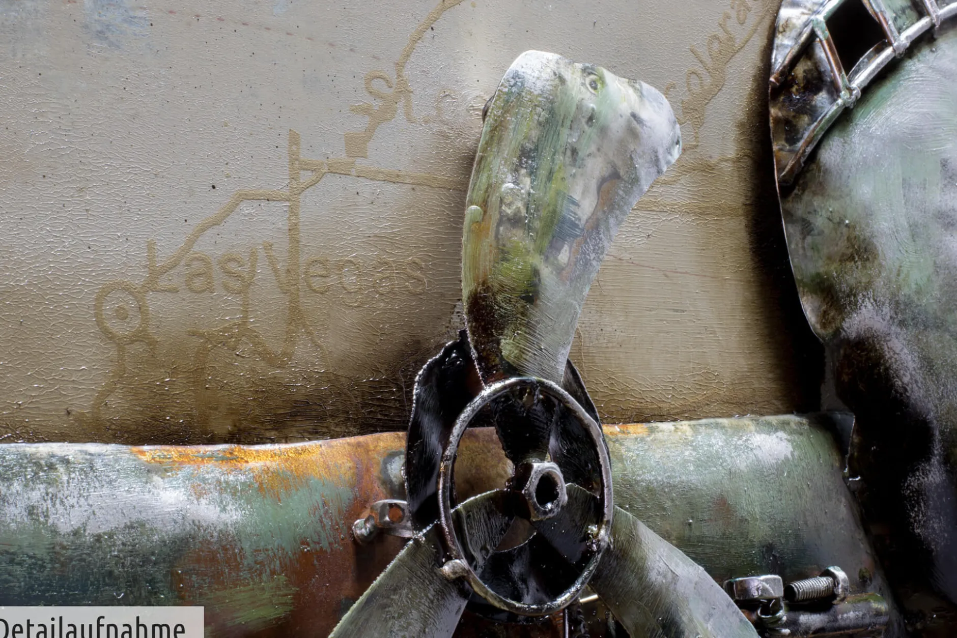 Metallbild 3D 'Rotating Propeller' 144x44x7cm