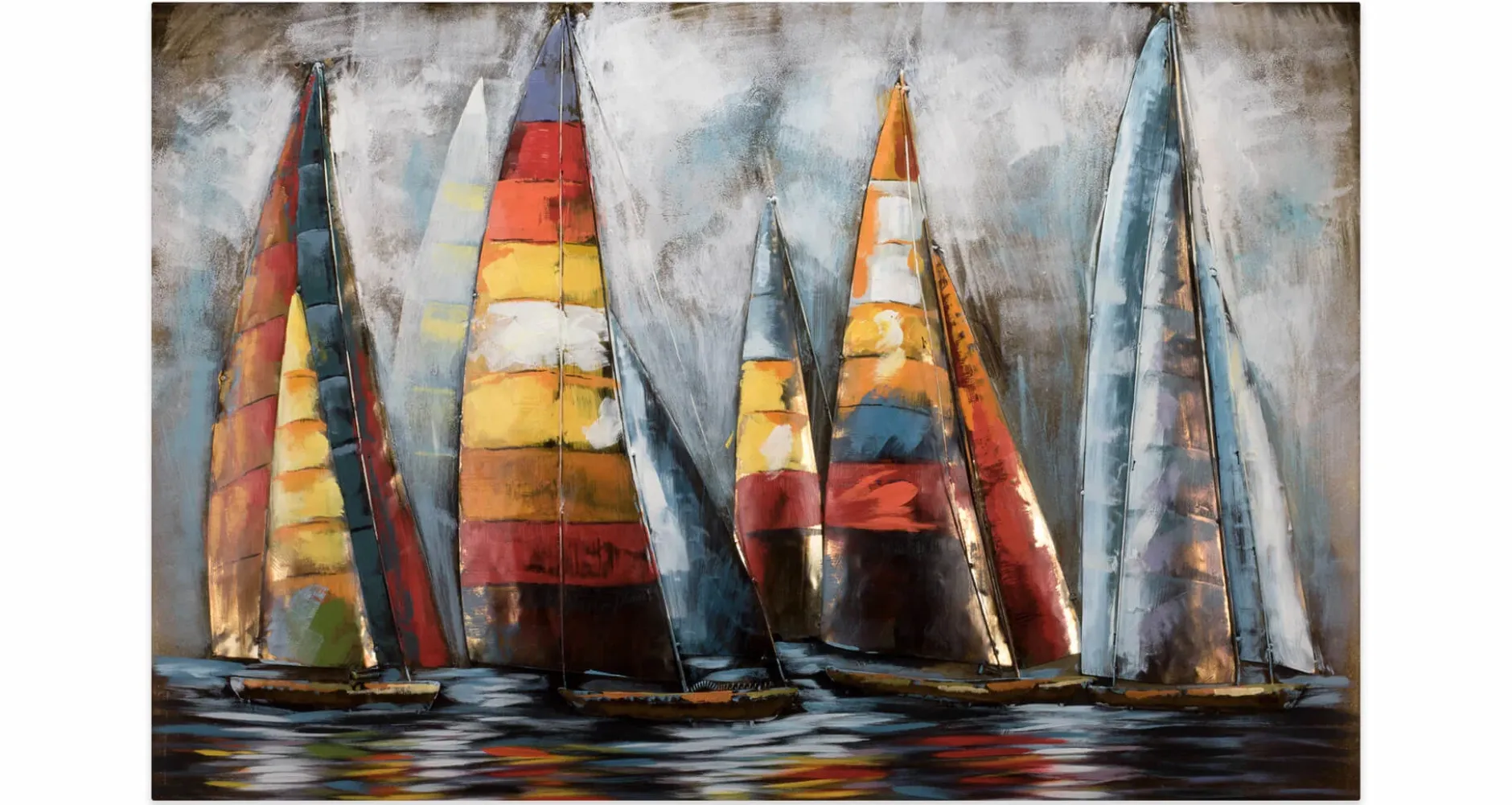 Metallbild 3D 'Sailing to Nowhere' 100x70x5cm