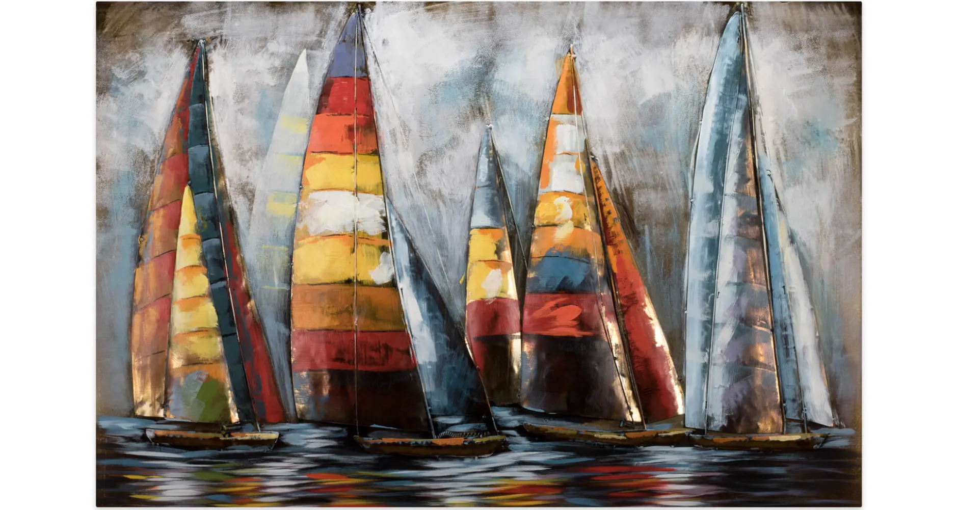 Metallbild 3D 'Sailing to Nowhere' 100x70x5cm