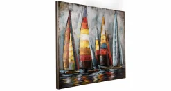 Metallbild 3D 'Sailing to Nowhere' 100x70x5cm