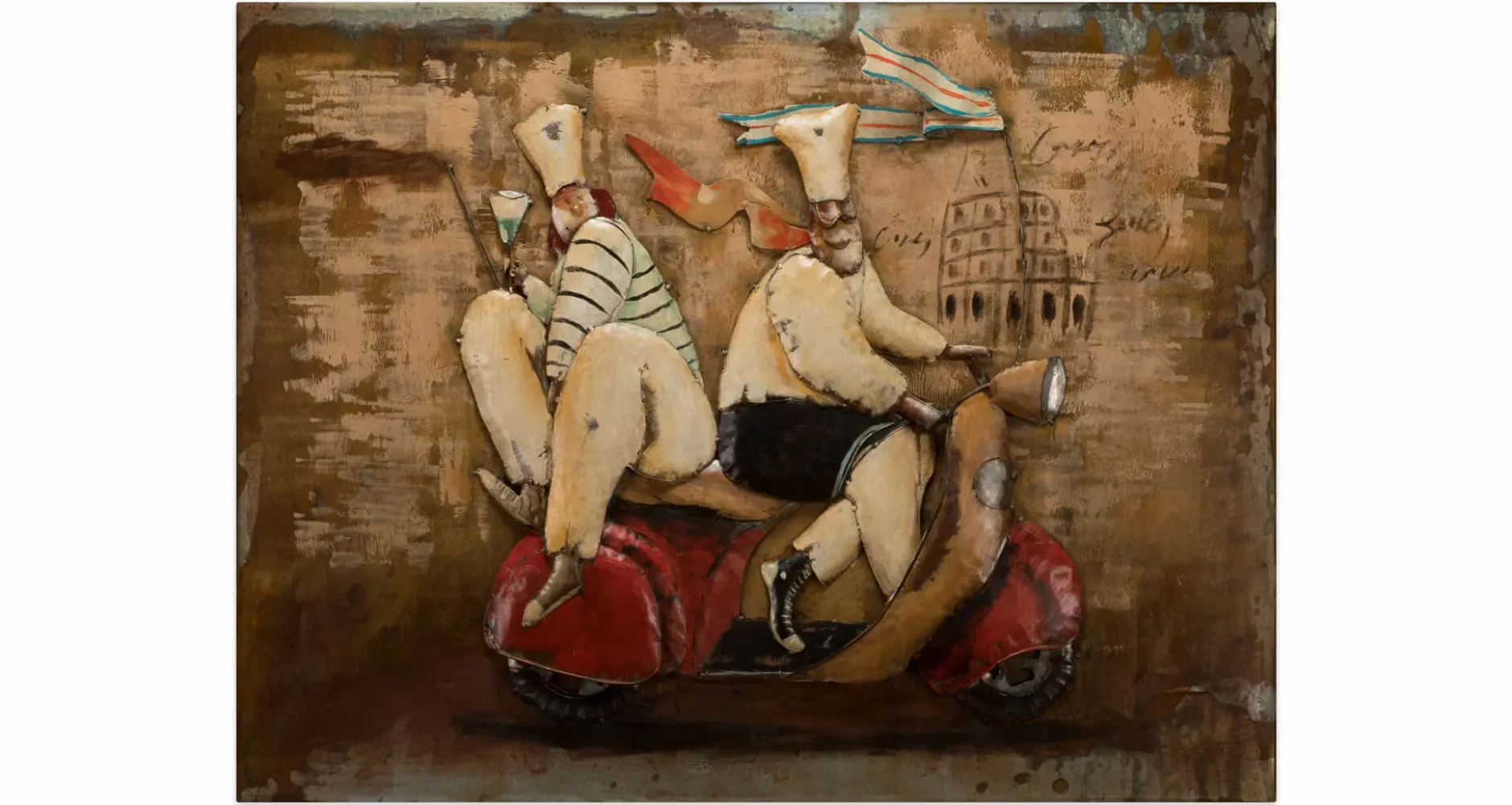 Metallbild 3D 'Schnell weg' 100x70x5cm