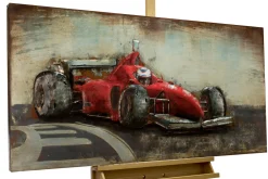 Metallbild 3D 'Schnell wie Blitze' 120x60x5,5cm