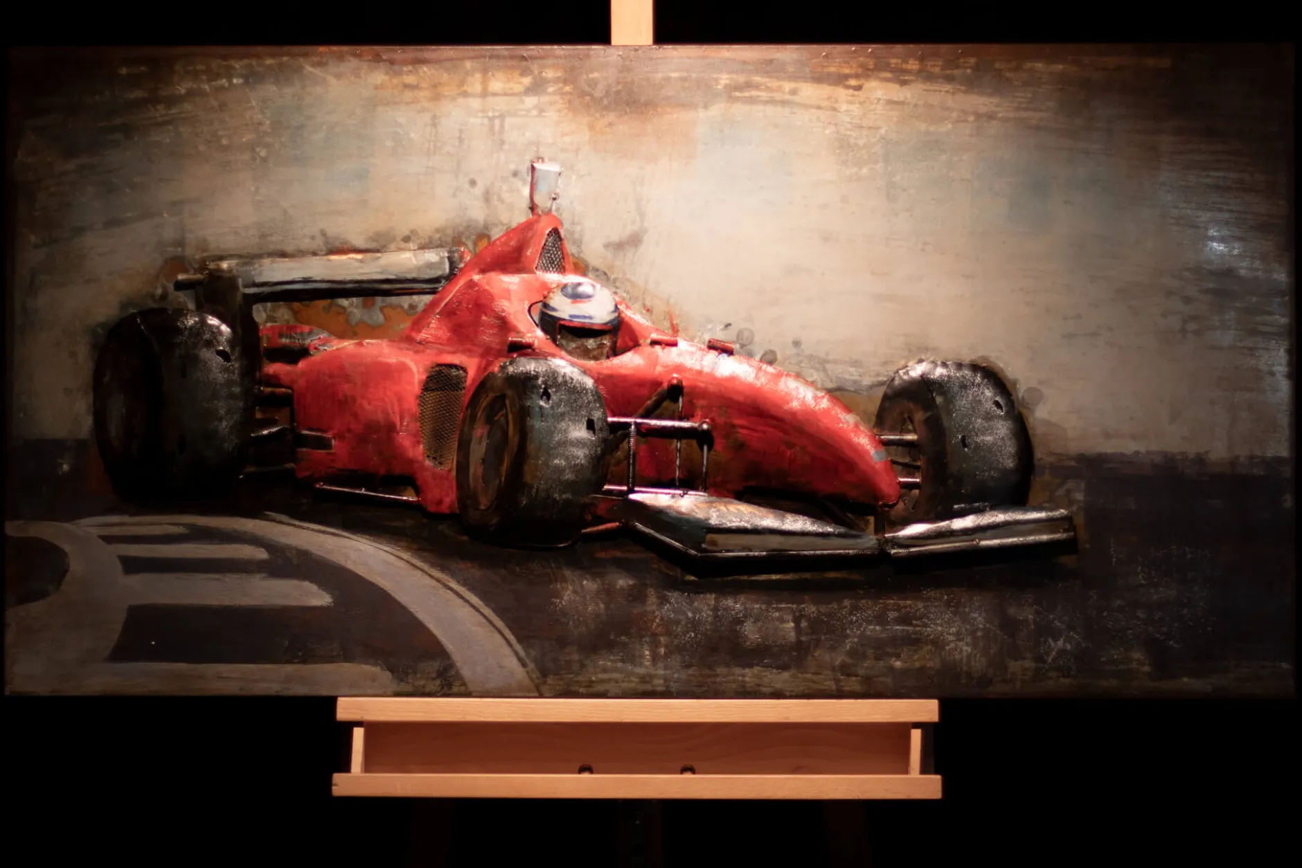 Metallbild 3D 'Schnell wie Blitze' 120x60x5,5cm