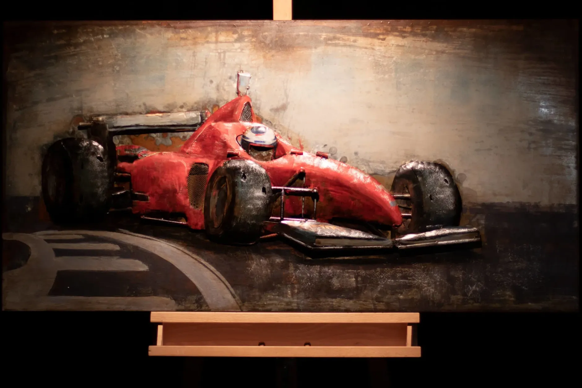 Metallbild 3D 'Schnell wie Blitze' 120x60x5,5cm