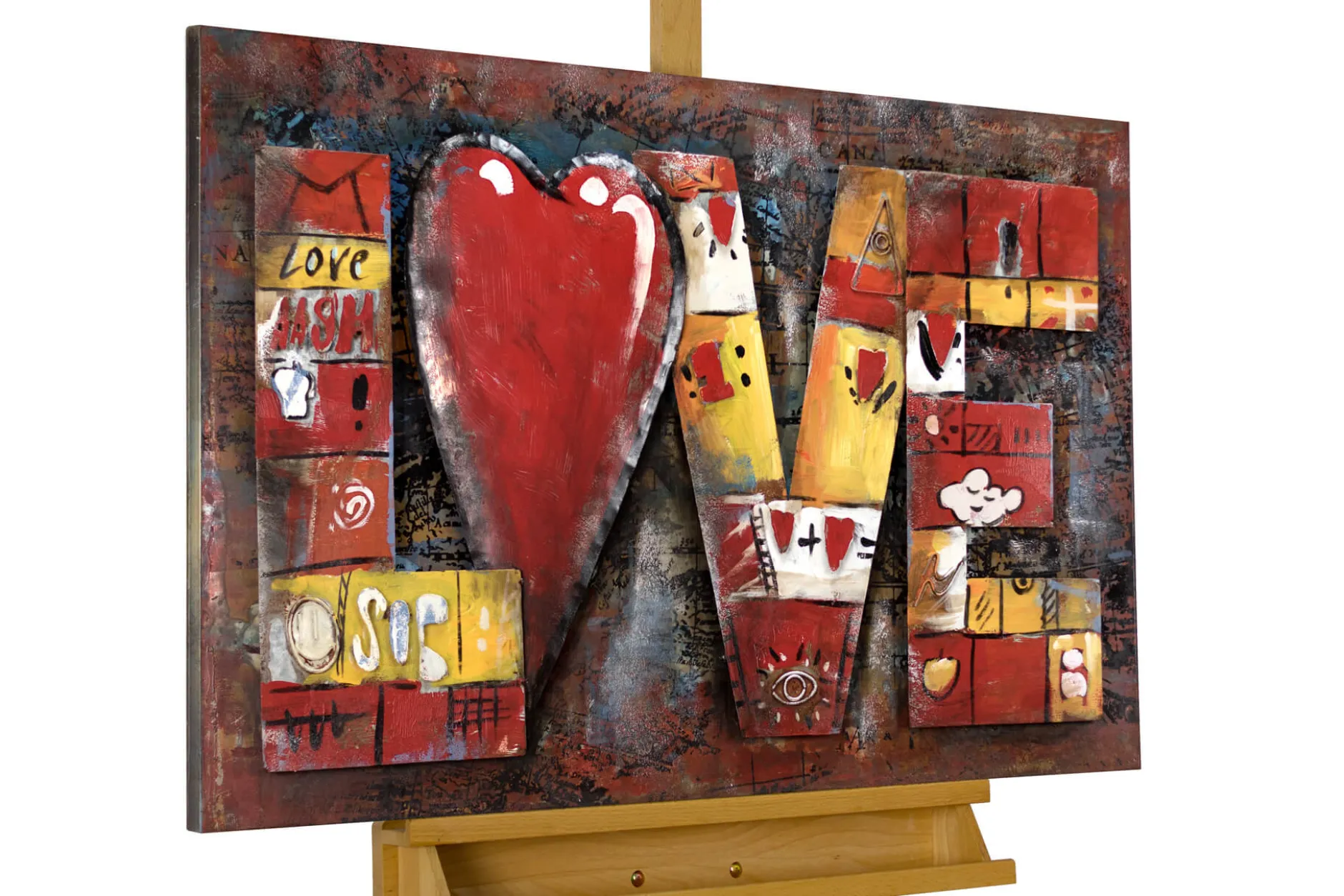 Metallbild 3D 'Schönstes Gefühl' 90x60x4cm