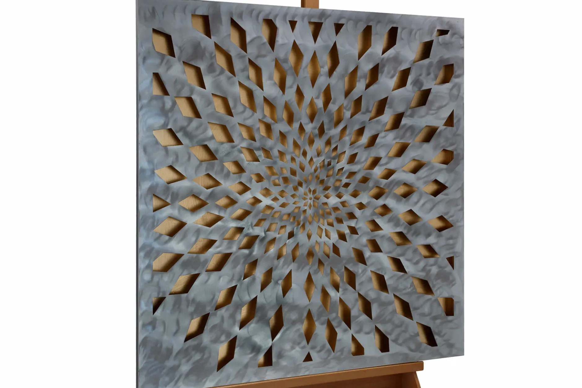 Metallbild 3D 'Shimmer Fascination' 80x80x2,5cm