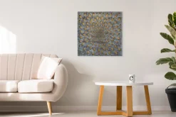 Metallbild 3D 'Shimmer Fascination' 80x80x2,5cm