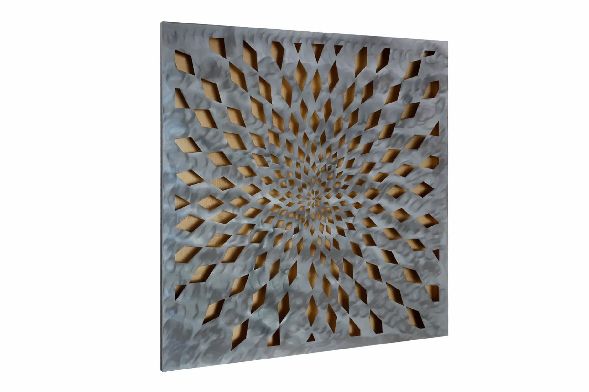 Metallbild 3D 'Shimmer Fascination' 80x80x2,5cm