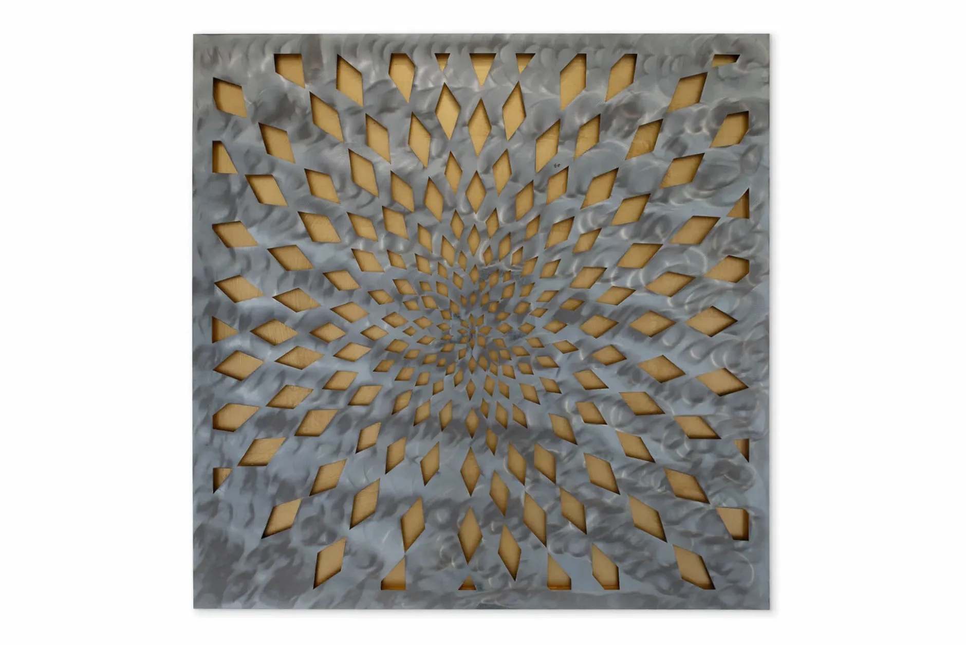 Metallbild 3D 'Shimmer Fascination' 80x80x2,5cm