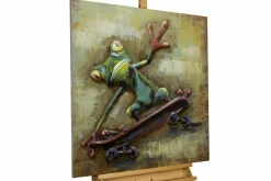 Metallbild 3D 'Skaterboy' 80x80x5cm