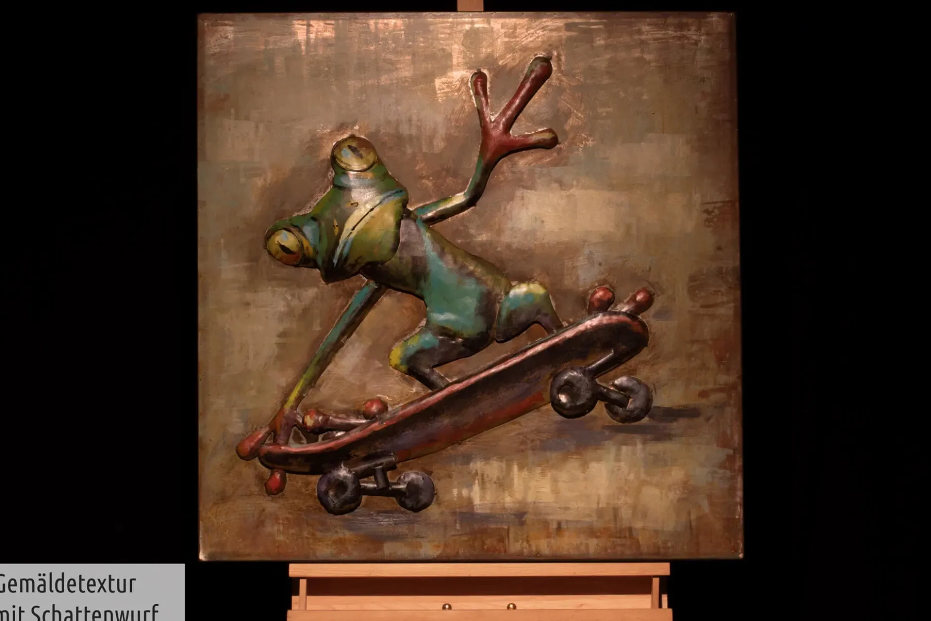 Metallbild 3D 'Skaterboy' 80x80x5cm