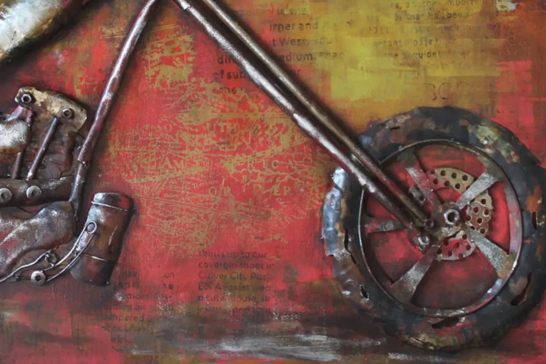 Metallbild 3D 'Spectrum of Speed' 120x60x5cm