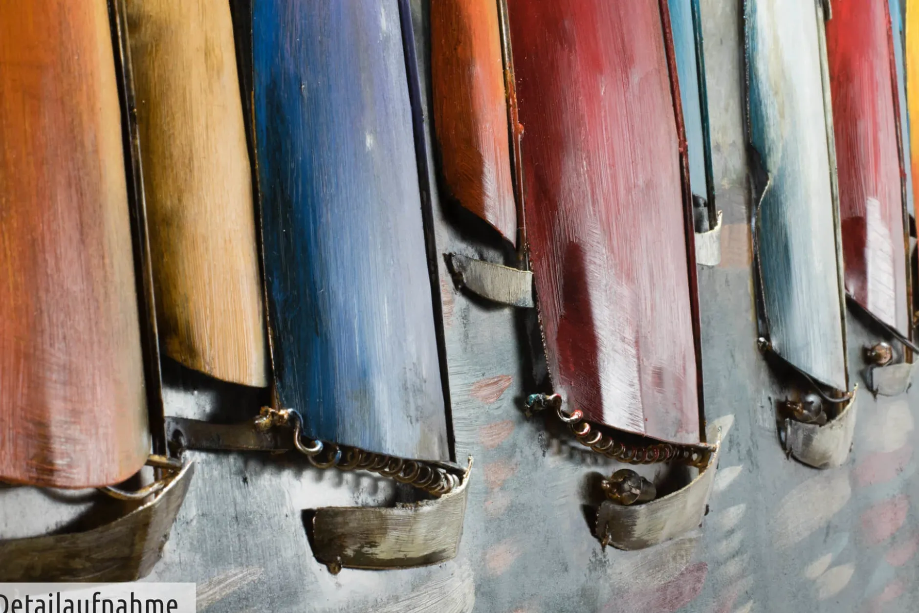 Metallbild 3D 'Speedy Boats' 144x44x5,5cm