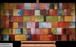 Metallbild 3D 'Stück für Stück' 120x60x4cm