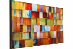 Metallbild 3D 'Stück für Stück' 120x60x4cm