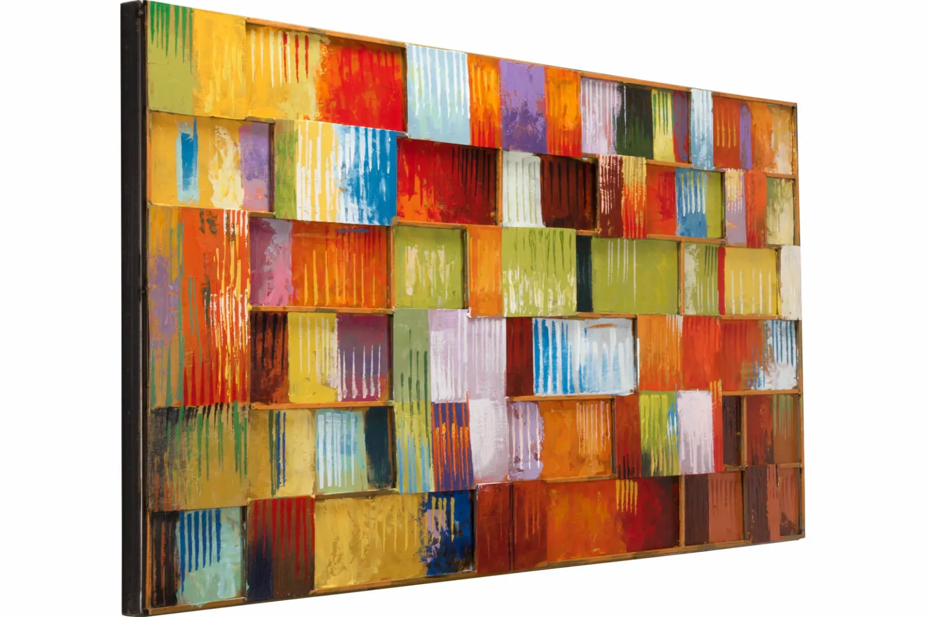 Metallbild 3D 'Stück für Stück' 120x60x4cm