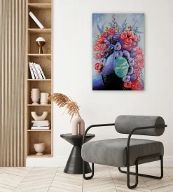 Metallbild 3D 'The Peacock Majesty' 90x60x5cm