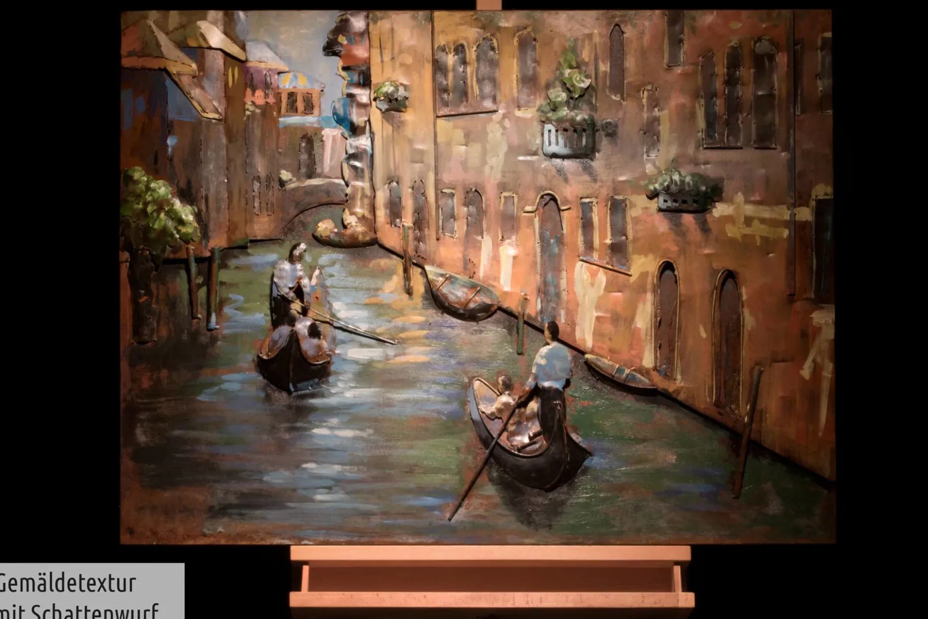 Metallbild 3D 'Venice Calling' 100x70x6cm