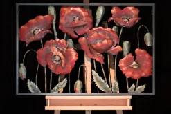 Metallbild 3D 'Vergängliche Schönheit' 90x60x4cm