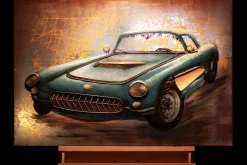 Metallbild 3D 'Vintage Traum' 90x60x5cm
