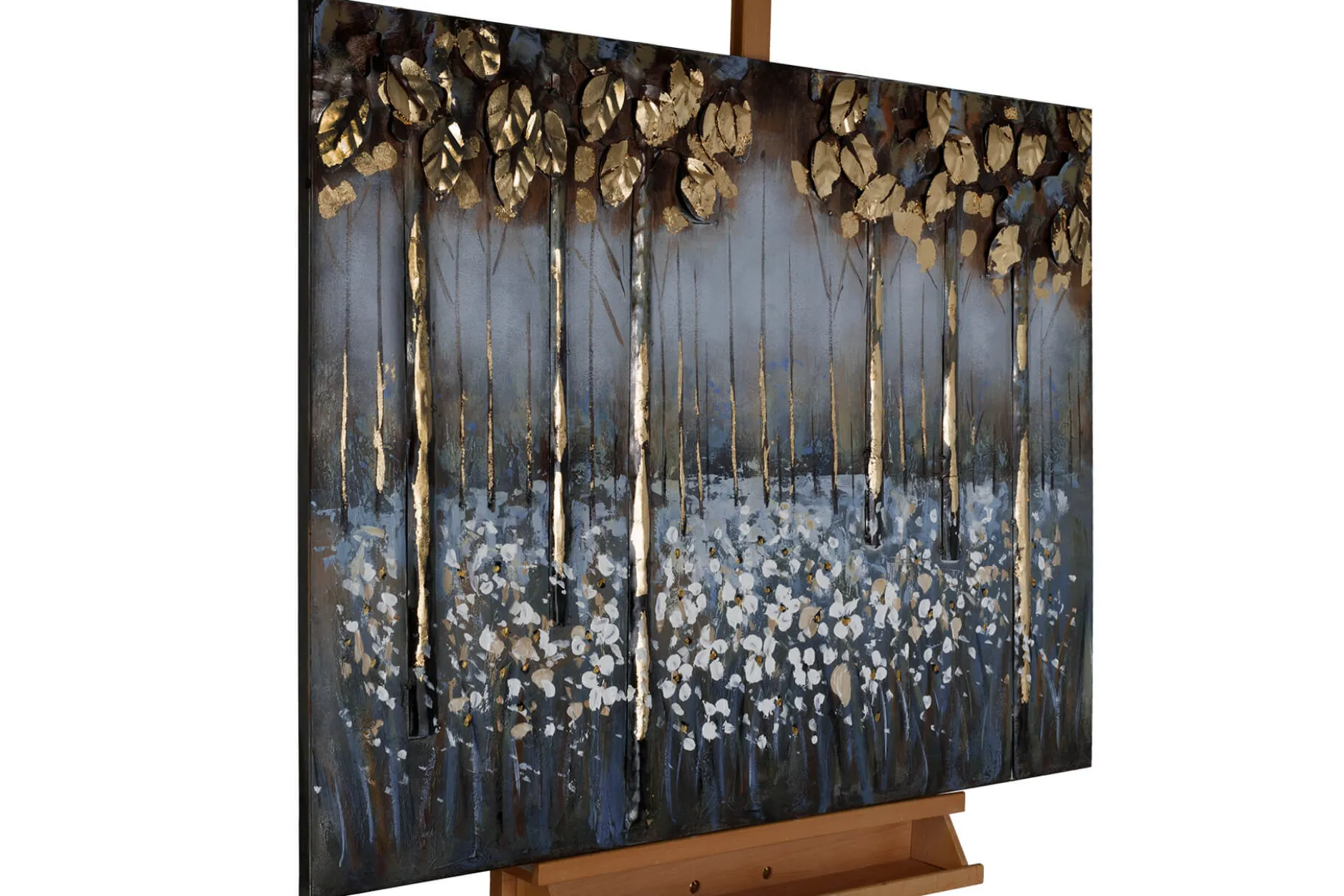 Metallbild 3D 'Waldgeflüster' 100x70x4cm