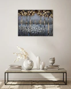 Metallbild 3D 'Waldgeflüster' 100x70x4cm