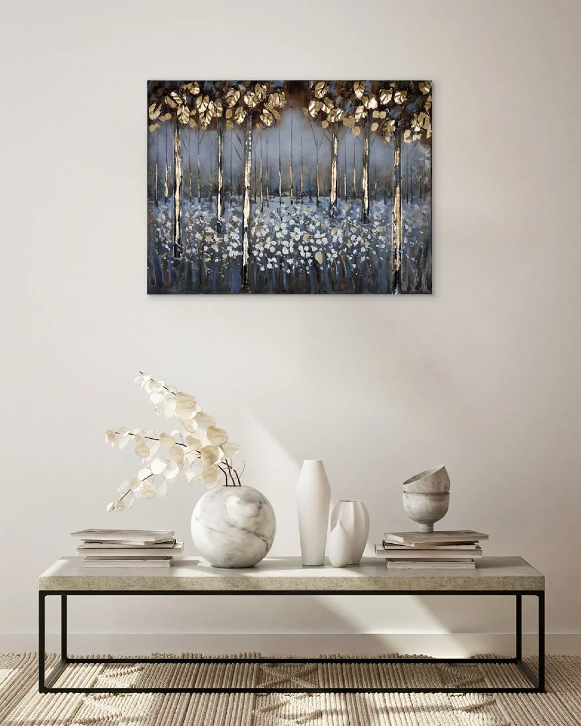 Metallbild 3D 'Waldgeflüster' 100x70x4cm