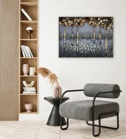 Metallbild 3D 'Waldgeflüster' 100x70x4cm